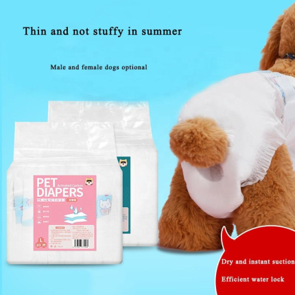 Disposable Puppy Diapers (XXS-XL Sizes) - 10 Pieces - Convenient & Hygienic, Supporting Puppy Growth